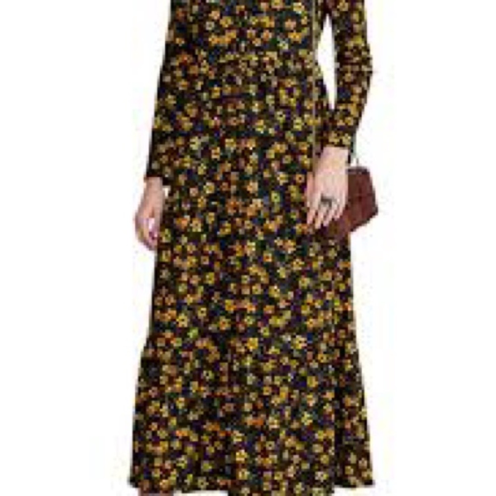 Free People Black Floral Long Sleeve Dress - Picture 4 of 12